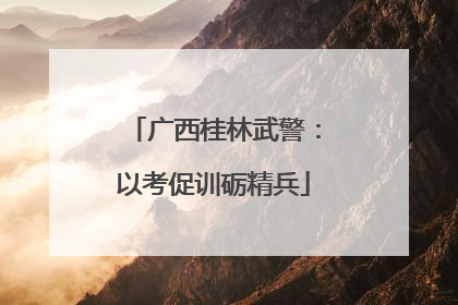广西桂林武警：以考促训砺精兵