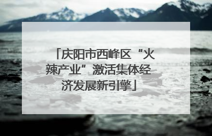 庆阳市西峰区“火辣产业”激活集体经济发展新引擎