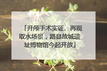 开颅手术实证、再现取水场景，路县故城遗址博物馆今起开放