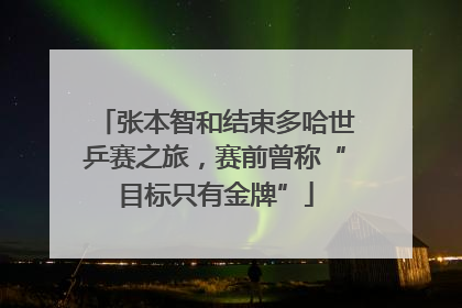 张本智和结束多哈世乒赛之旅，赛前曾称“目标只有金牌”