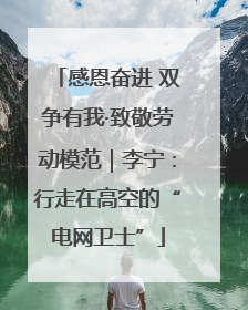 感恩奋进 双争有我·致敬劳动模范｜李宁：行走在高空的“电网卫士”