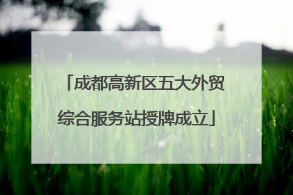 成都高新区五大外贸综合服务站授牌成立