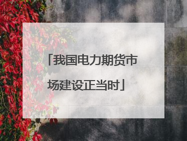 我国电力期货市场建设正当时