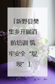 新野县樊集乡开展消防培训 筑牢安全“堤坝”