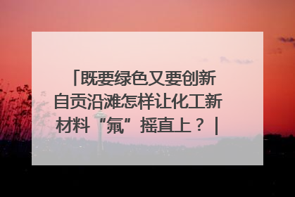 既要绿色又要创新 自贡沿滩怎样让化工新材料“氟”摇直上？｜美好生活有“盐”味