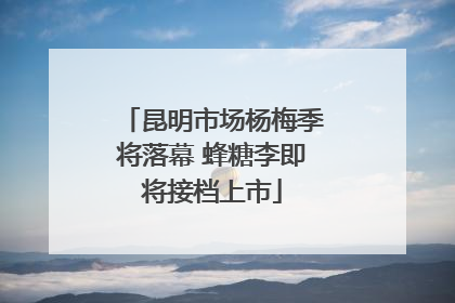 昆明市场杨梅季将落幕 蜂糖李即将接档上市