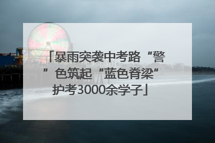 暴雨突袭中考路“警”色筑起“蓝色脊梁”护考3000余学子