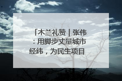 木兰礼赞｜张伟：用脚步丈量城市经纬，为民生项目按下“加速键”
