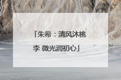 朱希：清风沐桃李 微光润初心
