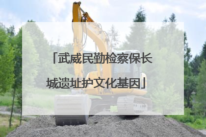 武威民勤检察保长城遗址护文化基因