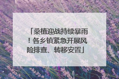 桑植迎战持续暴雨！各乡镇紧急开展风险排查、转移安置