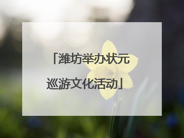 潍坊举办状元巡游文化活动
