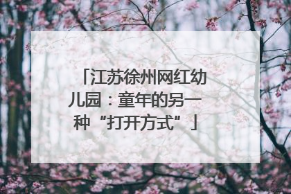 江苏徐州网红幼儿园：童年的另一种“打开方式”