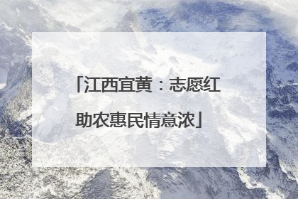 江西宜黄：志愿红助农惠民情意浓