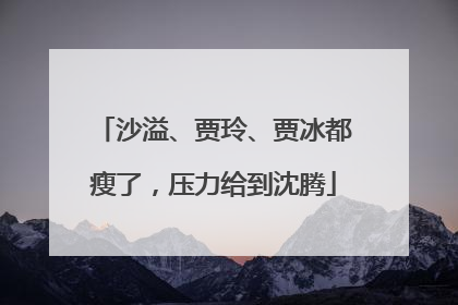 沙溢、贾玲、贾冰都瘦了，压力给到沈腾