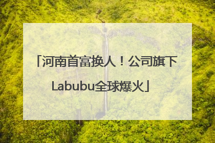 河南首富换人！公司旗下Labubu全球爆火