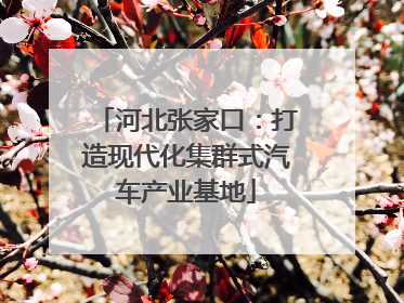 河北张家口：打造现代化集群式汽车产业基地