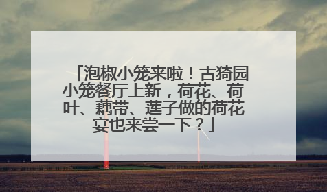 泡椒小笼来啦！古猗园小笼餐厅上新，荷花、荷叶、藕带、莲子做的荷花宴也来尝一下？