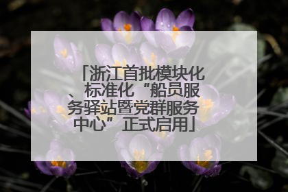 浙江首批模块化、标准化“船员服务驿站暨党群服务中心”正式启用