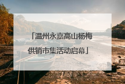温州永嘉高山杨梅供销市集活动启幕
