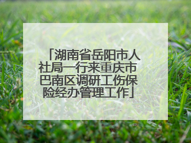 湖南省岳阳市人社局一行来重庆市巴南区调研工伤保险经办管理工作