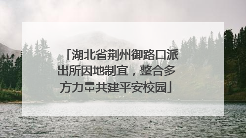 湖北省荆州御路口派出所因地制宜，整合多方力量共建平安校园