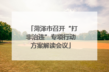 菏泽市召开“打非治违”专项行动方案解读会议