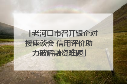 老河口市召开银企对接座谈会 信用评价助力破解融资难题