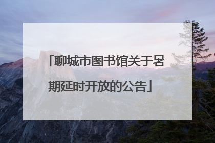 聊城市图书馆关于暑期延时开放的公告