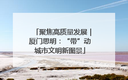 聚焦高质量发展｜厦门思明：“带”动城市文明新图景