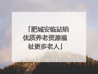 肥城安临站镇优质养老资源福祉更多老人