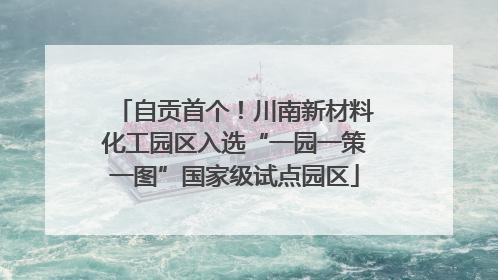 自贡首个！川南新材料化工园区入选“一园一策一图”国家级试点园区