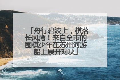 舟行碧波上，棋落长风湾！来自全市的围棋少年在苏州河游船上展开对决