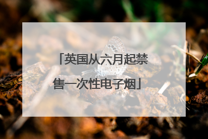 英国从六月起禁售一次性电子烟