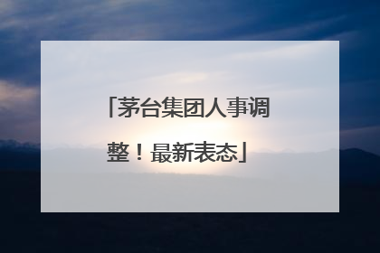 茅台集团人事调整！最新表态