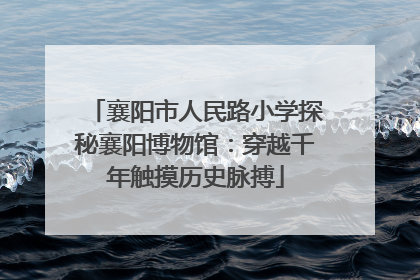 襄阳市人民路小学探秘襄阳博物馆：穿越千年触摸历史脉搏