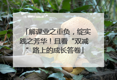解课业之重负，绽实践之芳华！且看“双减”路上的成长答卷