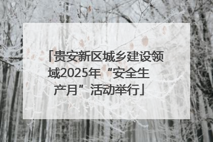 贵安新区城乡建设领域2025年“安全生产月”活动举行