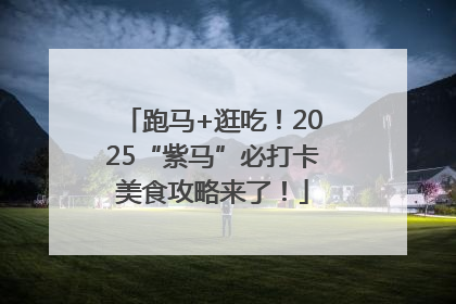 跑马+逛吃！2025“紫马”必打卡美食攻略来了！