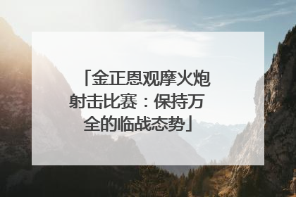 金正恩观摩火炮射击比赛：保持万全的临战态势