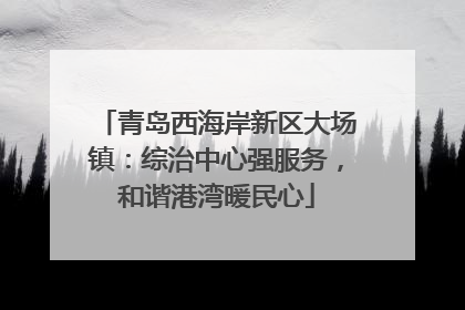 青岛西海岸新区大场镇：综治中心强服务，和谐港湾暖民心