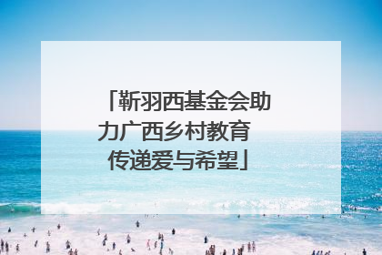 靳羽西基金会助力广西乡村教育 传递爱与希望