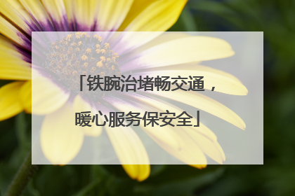 铁腕治堵畅交通，暖心服务保安全
