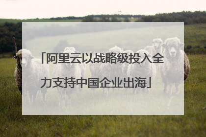 阿里云以战略级投入全力支持中国企业出海