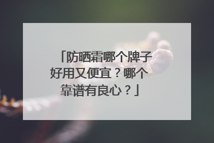 防晒霜哪个牌子好用又便宜？哪个靠谱有良心？
