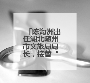 陈海洲出任湖北随州市文旅局局长，接替“网红局长”解伟
