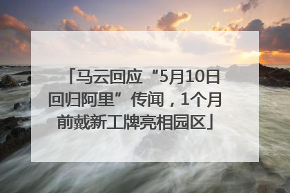 马云回应“5月10日回归阿里”传闻，1个月前戴新工牌亮相园区