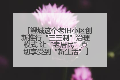 鲤城这个老旧小区创新推行“三三制”治理模式 让“老居民”真切享受到“新生活”