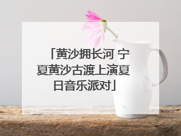 黄沙拥长河 宁夏黄沙古渡上演夏日音乐派对