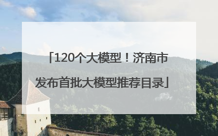 120个大模型！济南市发布首批大模型推荐目录